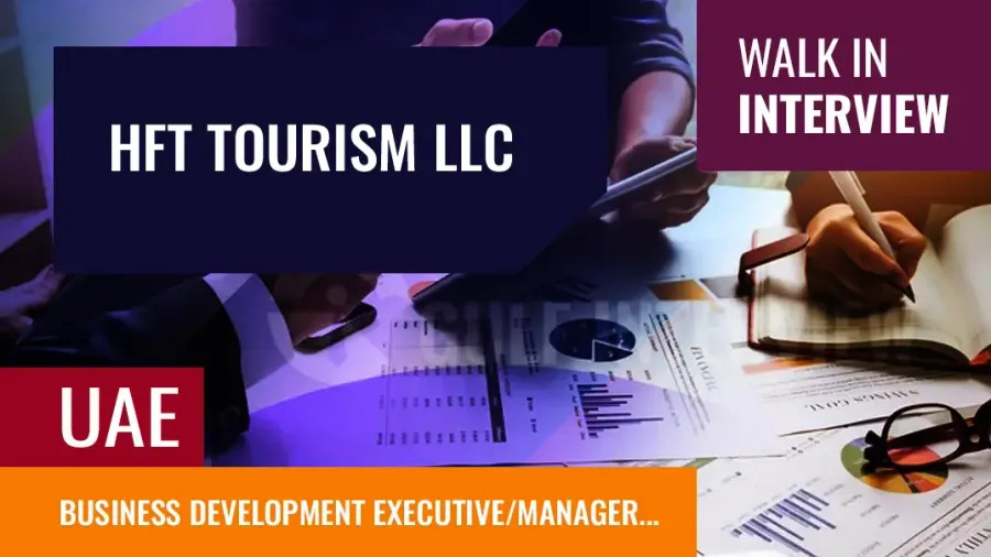 Business Development Executive/Manager Job – HFT Tourism LLC