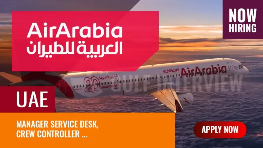 Air Arabia Vacancies Sharjah, Apply now at the Online Job Portal