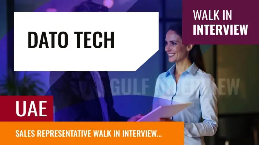 Urgent Hiring - Sales Representative at DaTo Tech, Sharjah