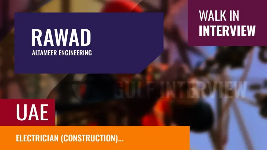 Electrician Jobs at Rawad Altameer Engineering LLC – Apply Now