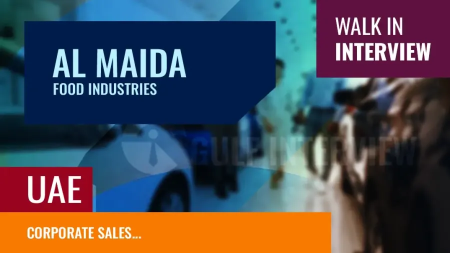 Corporate Sales Executives Interview:– 1st July 2025 | Dubai
