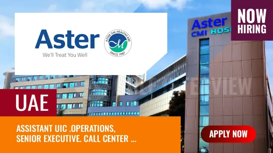 Aster DM Healthcare Jobs, New Vacancies at Aster Hospital Dubai