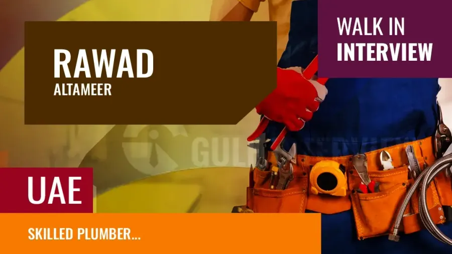Ongoing Hiring: Skilled Plumber – Full-Time (Dubai)