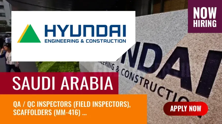 Hyundai Engineering & Construction Jobs, Multiple Vacancies