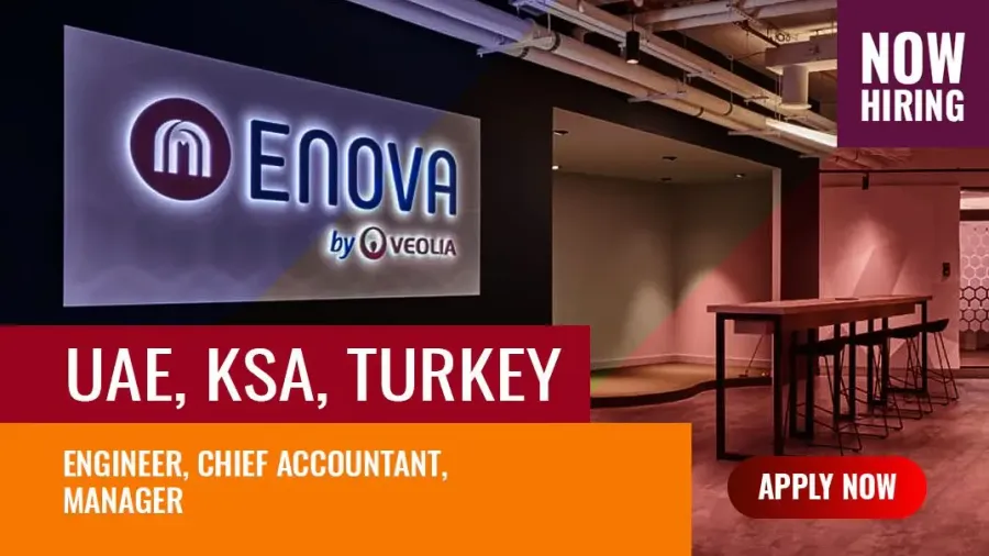 ENOVA Careers, Enova Job Vacancies at UAE, KSA, Turkey 2024