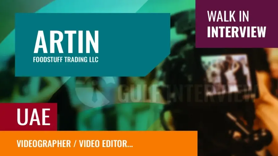 Hiring Skilled Videographer & Video Editor in Dubai - Walk-In