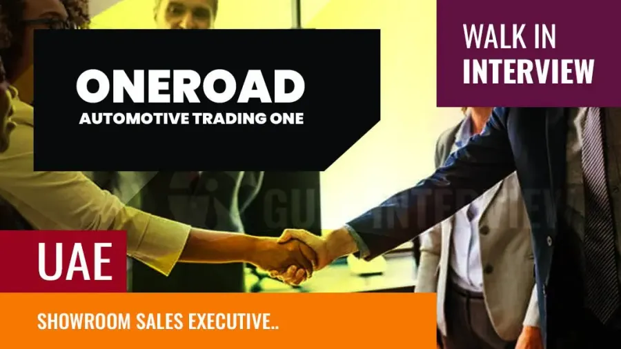 Showroom Sales Executive Walk-In Interview in Dubai, UAE