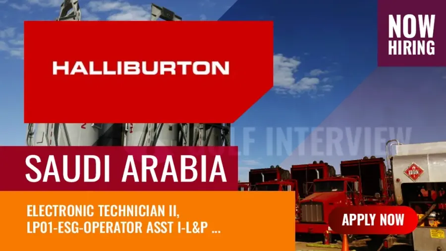 Halliburton Jobs Saudi Arabia, Technician Vacancies