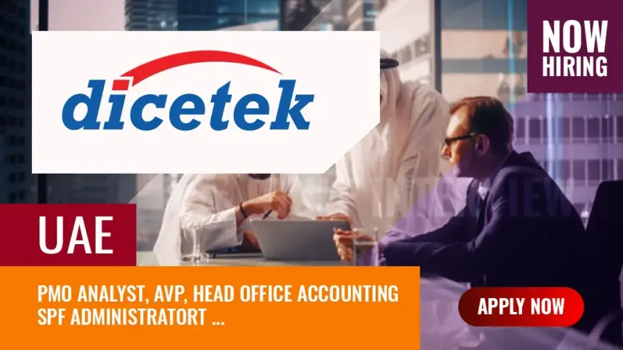 Dicetek Jobs UAE: Multiple Vacancies at IT Solutions Company