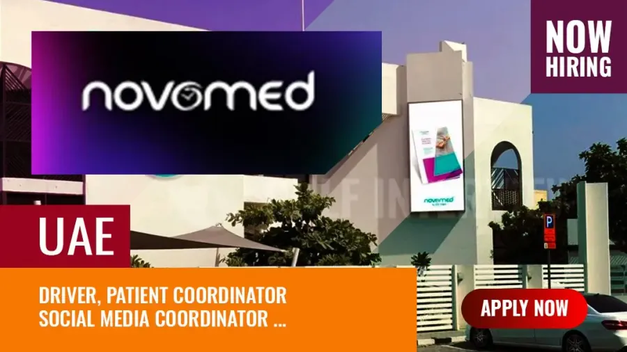 Novomed Dubai Jobs: Driver, Nurse, Coordinator Job Vacancies