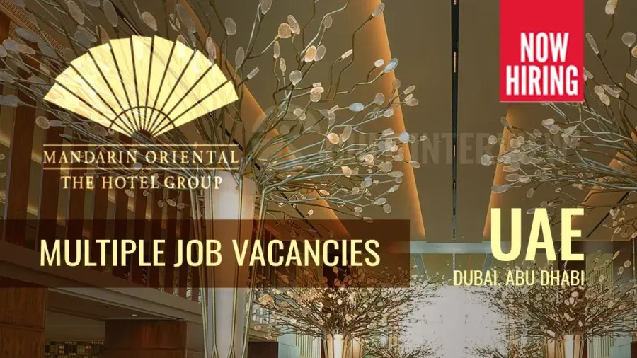 Jobs Vacancies in Emirates Palace Hotel and Mandarin Oriental UAE