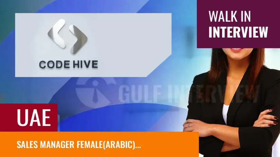 Sales Manager (Female) – Walk-In Interview at Code Hive, Dubai