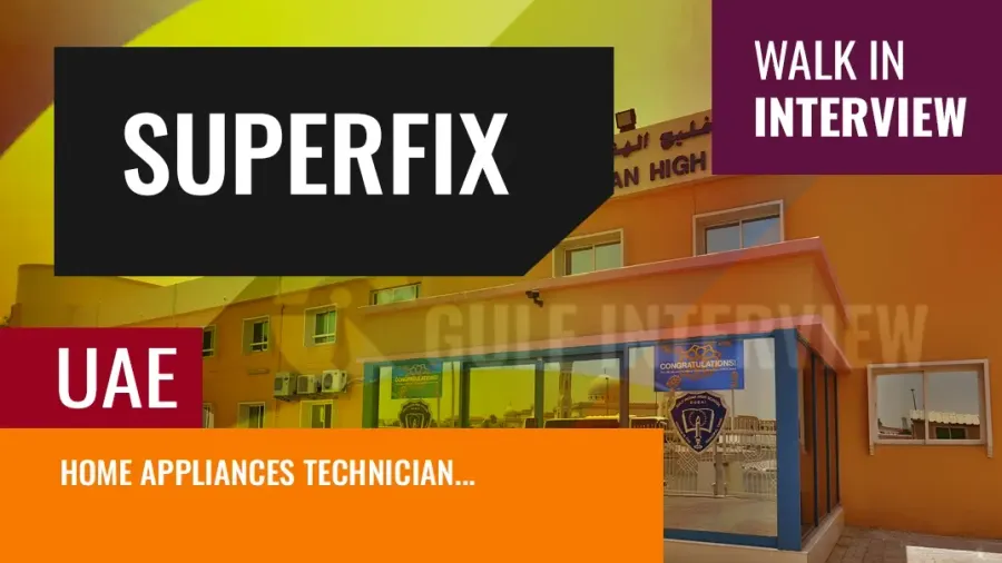 Superfix Hiring: Home Appliances Technician in Dubai