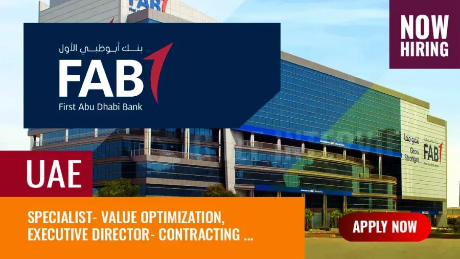 FAB Jobs UAE, First Abu Dhabi Bank Latest Job Vacancies
