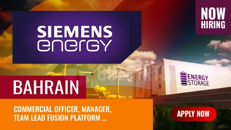 Siemens Energy Jobs Bahrain: Comercial Officer Vacancy