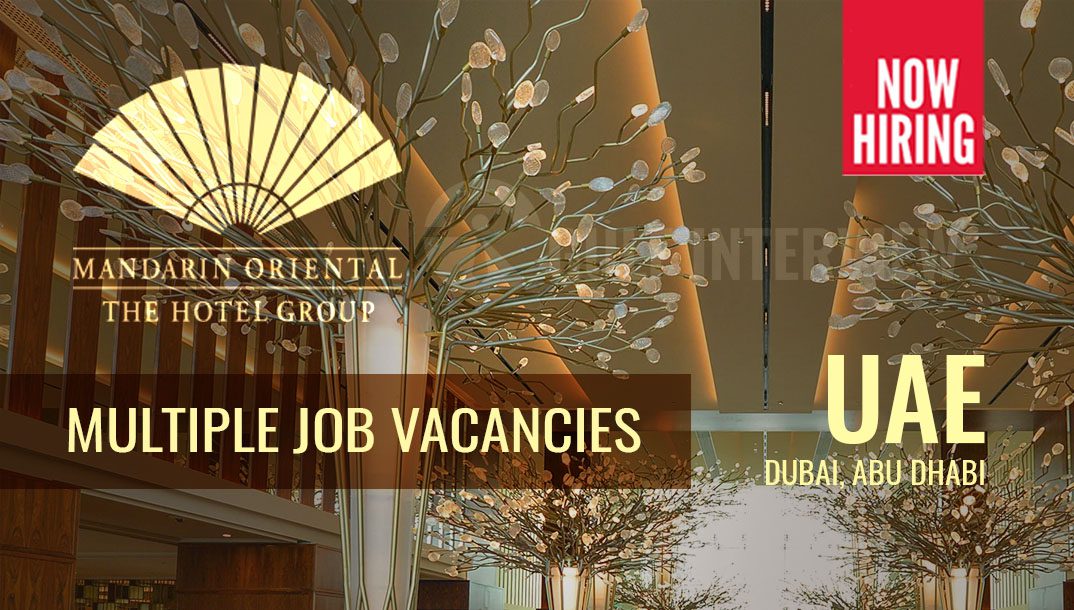 Emirates Palace Hotel Jobs Abu Dhabi | Mandarin Oriental Careers Dubai – UAE 2024