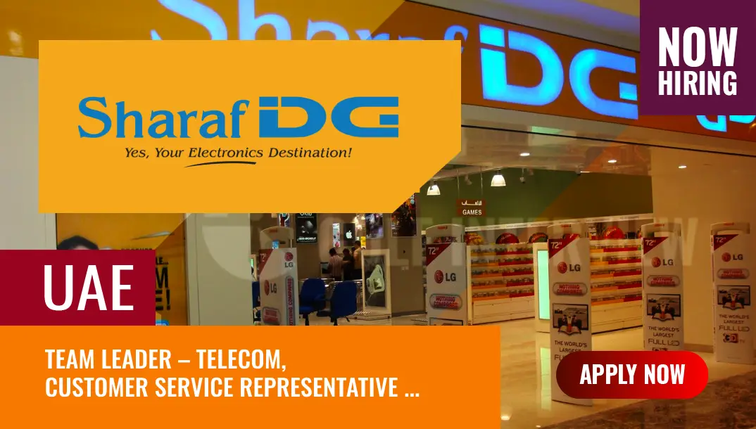 sharaf dg jobs uae vacancies