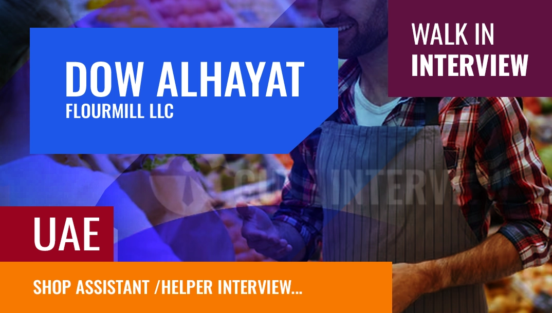 shop assistant / helper job at dubai grocery shop